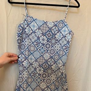 Skekou Geometric Shift Mini Dress